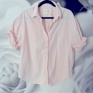 Denim Forum -Aritzia pink short sleeve shirt size large